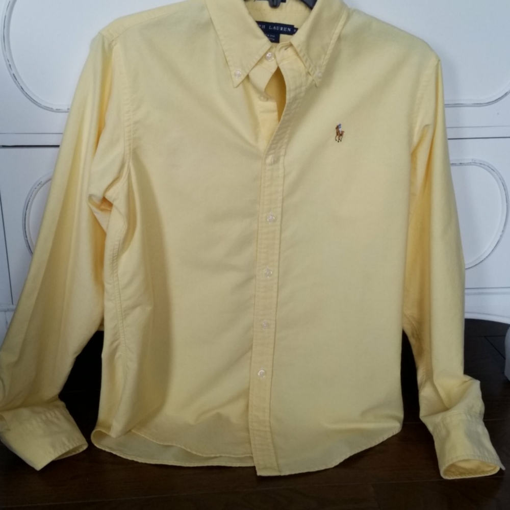 Ralph Lauren Oxford yellow shirt.